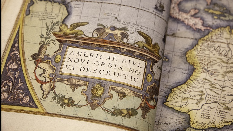 Map of the Americas printed in "Theatrum Orbis Terrarum" by Abraham Ortelius, published in 1570