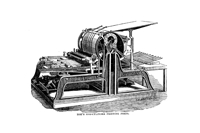 Hoe's one-cylinder printing press (source: Wikimedia)