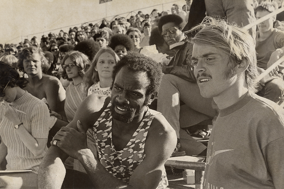 track stadium crowd