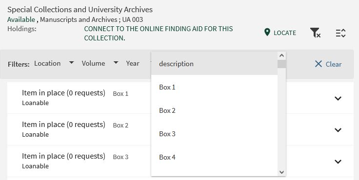 Filtering by Description