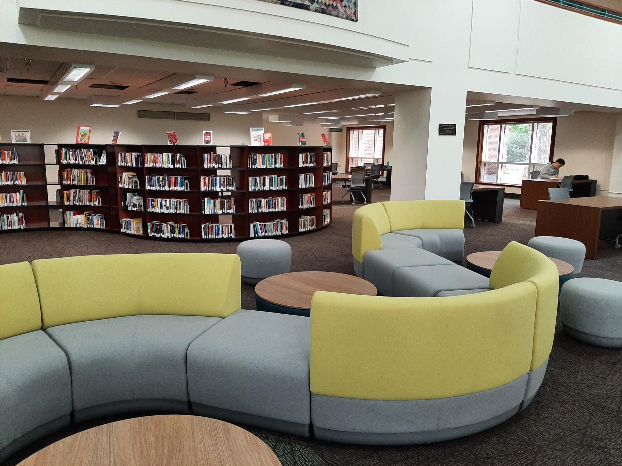 New furniture in South Reading Room of Knight Library