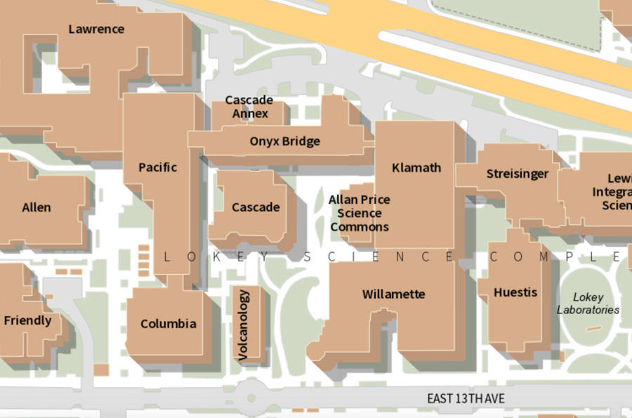 Map of Allan Price on campus