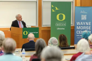 E.J. Dionne, Jr. speaks to a crowd
