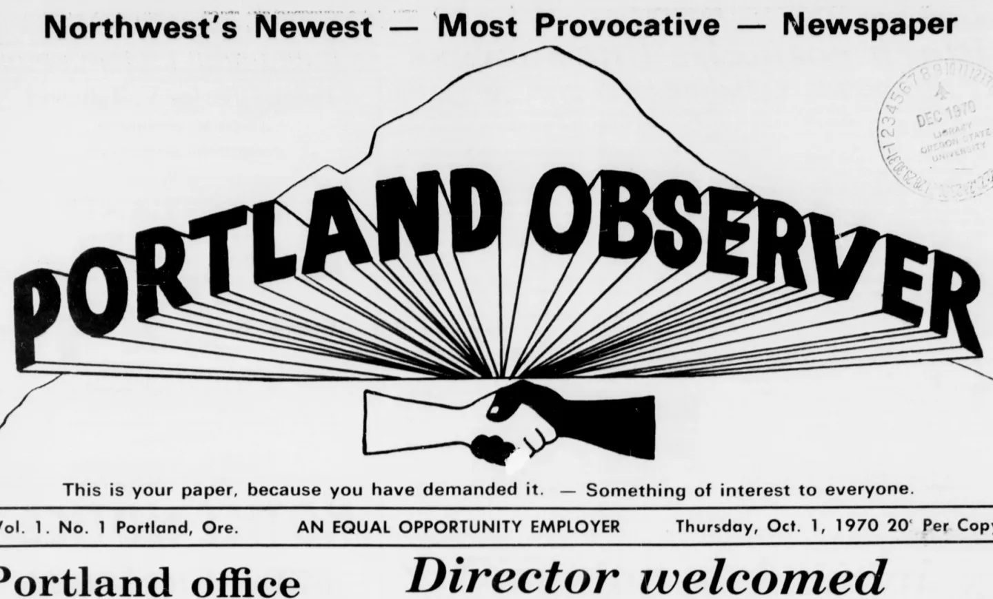 Portland Observer masthead