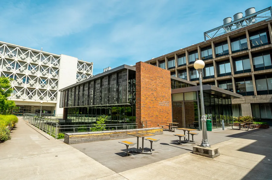 Exterior of the Price Science Commons and Research Library building