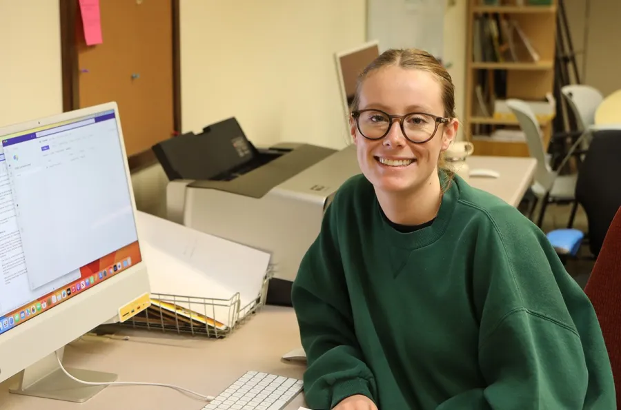 Student employee, Kate Lloyd.