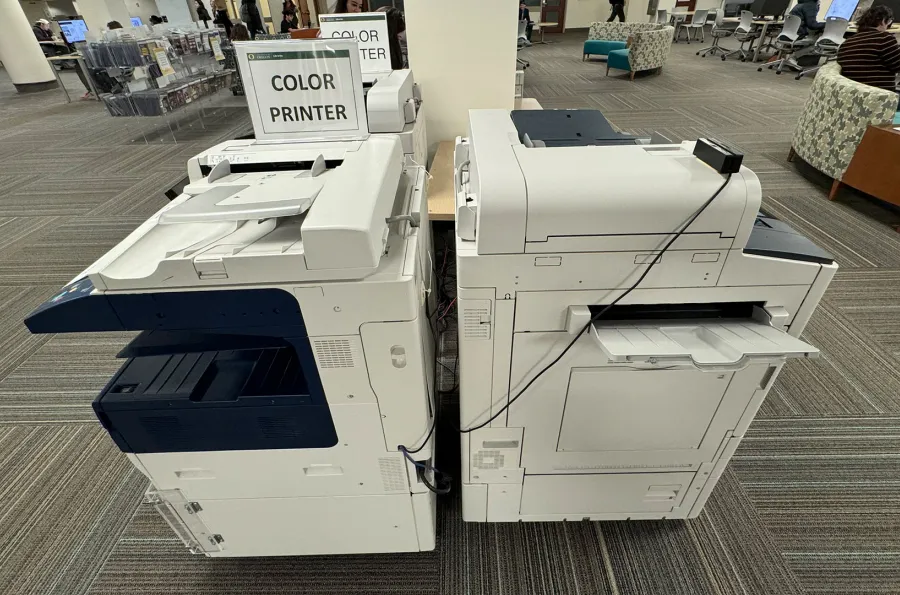 two laser printers in the library