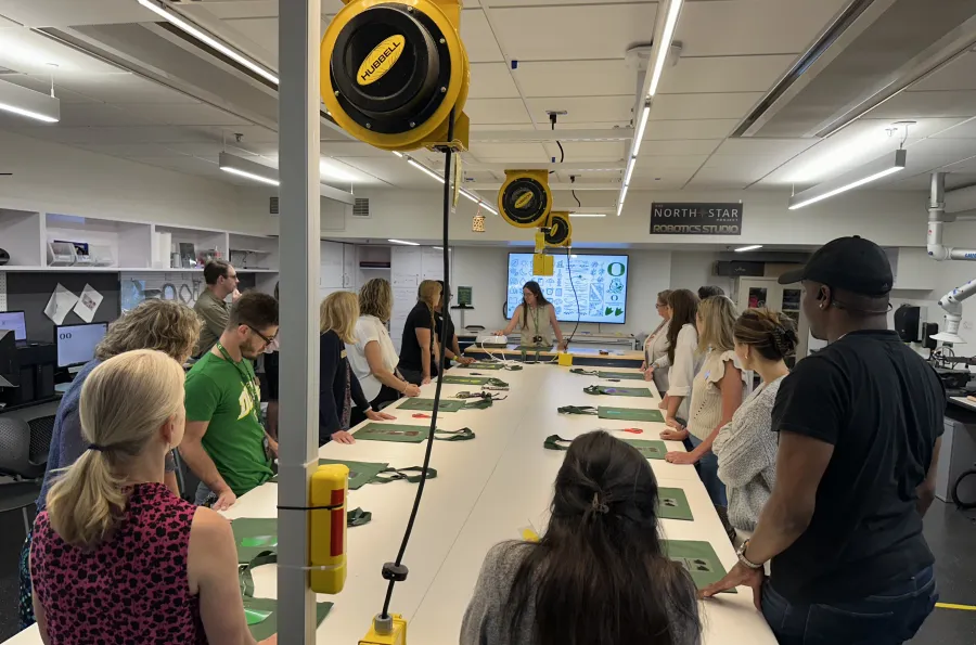 Workshop Participants Gathered in Makerspace